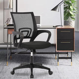 PayLessHere Black Mesh Office Chair Adjustable Lumbar Support Armrest