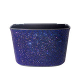 Red Sparkling Rhinestone Hanging Car Trash Bin For Vehicle Interior Storage Organizer