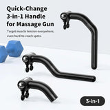 Dual-Head Massage Gun with Extension Handle 3-in-1 Detachable Handheld