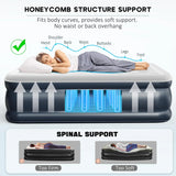 Air Mattress Full with Built in Pump, 18''  for Home Guest, 650lbs Max