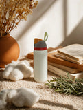 Owalaa creamy white 32oz/945ml stainless steel insulated water bottle with straw