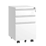 Mobile File Cabinet with Lock, Metal Filing Organizer for Home Office, Fits Letters/Legal