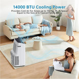 4-in-1 Portable AC with Dehumidifier, Quiet Cooling for 550-750 Sq.Ft.
