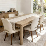 Farmhouse Dining Table, 70" Rectangular Wooden Kitchen Table for 4–6 People