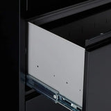 Black Lateral File Cabinet, 88-Inch Wide