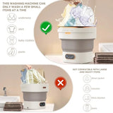 Portable 16L Mini Washing Machine with Spin Basket Foldable Laundry Machine for Underwear Socks