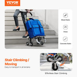 Stair Climbing Cart Foldable Shopping Cart 36L With 6 Wheels Storage Bag