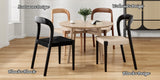 Farini Set of 2 Ash Wood Stackable Dining Chair Mid Century Modern