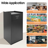 Restaurant Trash Can Cabinet with Tray Holder Commercial Trash Can 40 Gallon Garbage Can Cabinet for Restaurants