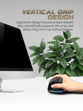 Backlit Vertical Ergonomic Mouse 2.4G Wireless Mouse with Joystick