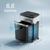 20-Sheet Heavy-Duty Shredder with 60-Minute Nonstop Operation, Ultra-Quiet 60dB, 6.6 Gal Waste Bin, CD and Credit Card