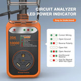 RV Surge Protector 30 Amp, 10000 Joules Circuit Analyzer w/ Waterproof Cover