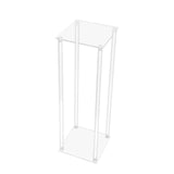 10Pcs Acrylic Vase Wedding Flower Stands Set, 23.6"H Clear Column Rack Geometric Display Stand