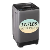 Full Automatic Washing Machine for RV, Camping, Apartment, Dorm: Dark Grey Portable Washer with LED Display,