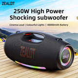 ZEALOT-S89 250W Waterproof Portable Loud Bluetooth Speaker, Wireless