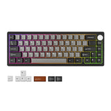 YUNZII AL68 Silver Wireless Custom Mechanical Keyboard, QMK/VIA Aluminum Keyboard