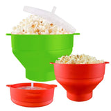 Silicone Microwave Popcorn Popper BPA Free Collapsible Popcorn Bowl Microwavable