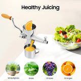 Fruit/Vegetable Squeezer Stainless Steel Manual Juicer with Screw Clamp Wheat grass