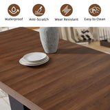 Table Extendable 63 in79 in for 48 Expandable Wood Rectangle with Fluted Base for Dining Room