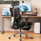 Ergonomic Office & Gaming Chair, Equipped with Footrest, 3D Adjustable Headrest