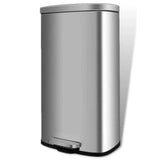 Homfa 30L Stainless Steel Step Trash Can Kitchen Garbage Can W/ Soft Close