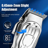 Cordless Hair Clippers for Men with LCD Display Rechargeable Wireless Hair Trimmer Kit in Silver