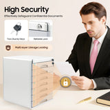 Office Filing Cabinet, 7 Drawer Aluminum Alloy Desktop File Cabinet