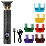 T9 LCD Electric Hairdresser Oil Shaving Head Electric Pusher Carving Electric Pusher Clipper Hair Precision
