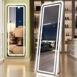Tall Full Body Lighted Mirror With Led Lights For Bedroom Dressing Room