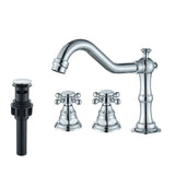 Chrome Widespread Bathroom Sink Faucet 8 in 3 Holes