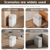 Smart Sensor Trash Can with Slide Lid 3.2 Gallon Automatic Bathroom Kitchen Waste Bin