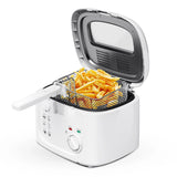 1600W Electric Deep Fryer with Adjustable Temperature Control, 84.54oz Non-Stick