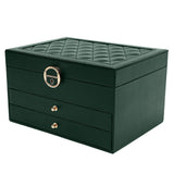 for Men Women PU Leather Watch Storage Boxes with Glass Lid and Pillow