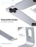 Aluminum Laptop Stand with Ergonomic 6-Inch Elevation for Desk, Compatible