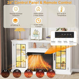 59"/75" Farmhouse Electric Fireplace TV Stand 12 Color 3D Realistic Flame