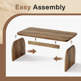 Tribesigns Farmhouse Rectangular Coffee Table, 47.24-Inch w/ Sturdy Base