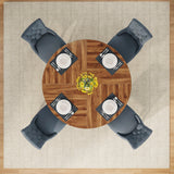 Tribesigns Round Dining Table for 4, 47 Inch Farmhouse Kitchen Table Small Dinner Table