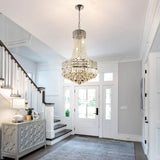 Crystal Chandeliers Light Fixture,6-Light Empire Style K9 Crystal Chandeliers