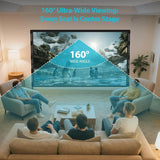 120 inch Outdoor Projector Screen with Stand for Backyard Movie Night