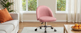 Furniwell Office Chair Armless Cute Desk Chair Modern Adjustable Swivel Vanity Task Computer Chair Home