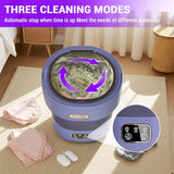 12L Collapsible Mini Washing Machine & Dryer - Deep Clean for Underwear, Socks & Small Clothes - Compact Laundry Solution for Apartments, Dorms, Hotels & Travel - with Spin Basket