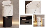 1pc Trash Can - 3.7 Gallon Dual Barrel, Odor Resistant, Easy To Clean, Rust Resistant, Ideal For Bathrooms, Kitchens