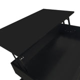 Lift-Top Coffee Table with 2 Drawers And Glass Top for Living Room