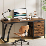 Tribesigns Computer Desk with 3 Drawers, 59-Inch PC Desk