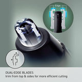 Ear and Nose Hair Trimmer for Men with Vacuum Cleaning System Powerful Motor and DualEdge Blades for Smoother