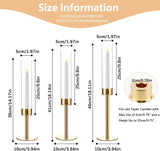 12PCS Gold Candle Sticks Holder in Bulk for Table Centerpiece