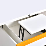 U-Can Lift-Top Coffee Table with 4 Storage Table for Living Room