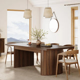 78.7" Extra Long Dining Table for 6-8 People, Large Farmhouse Kitchen Table with Wooden