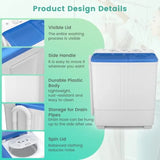 Portable washing machine for apartment/RV/dorm use, plastic housing, white, 20 lbs capacity with 12 lbs wash and 8 lbs spin fun