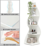 Tribesigns Corner Shelf, Modern 5-Tier Wall Corner Bookshelf, Stylish